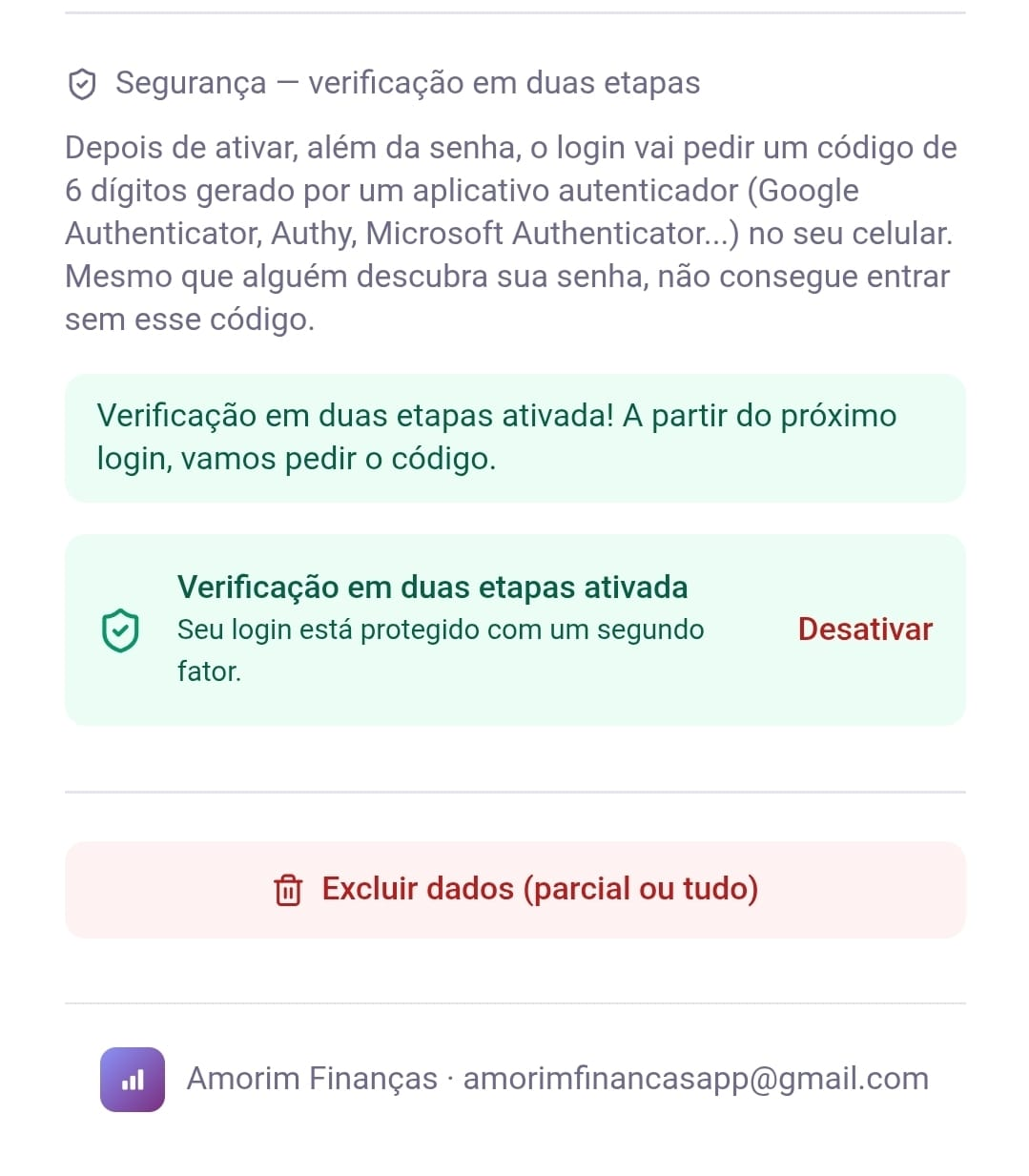 Verificação em duas etapas